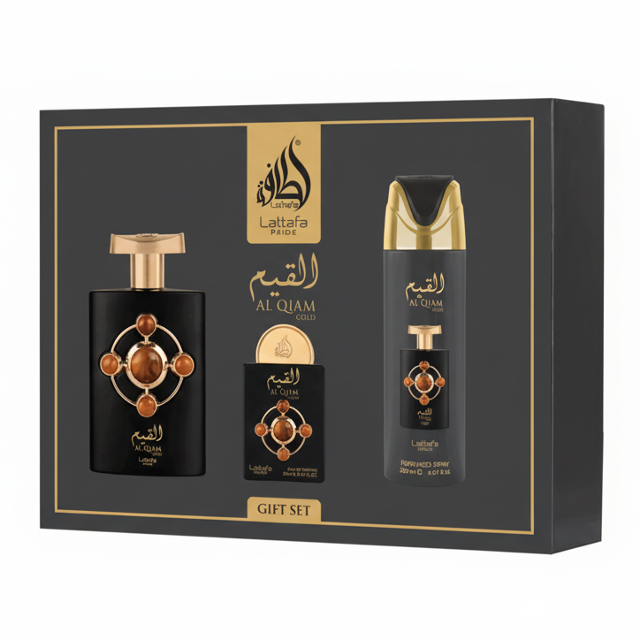 Lattafa Al Qiam Gold giftset 3pcs | Men