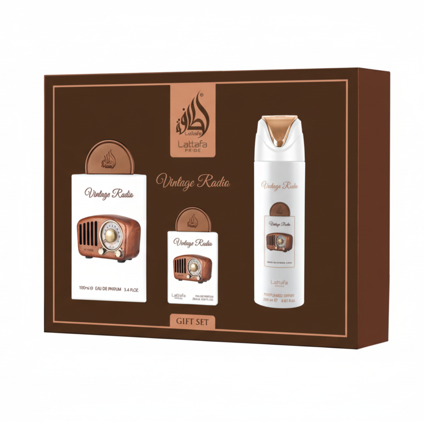 Lattafa Vintage Radio giftset 3pcs | Men